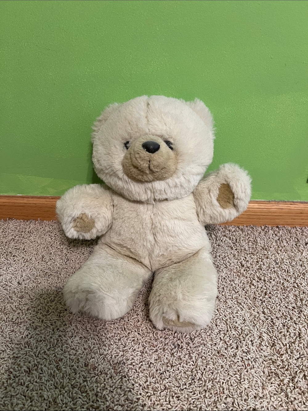 Plush Cream Teddy Bear Stuffed Animal - Soft Cuddly Toy